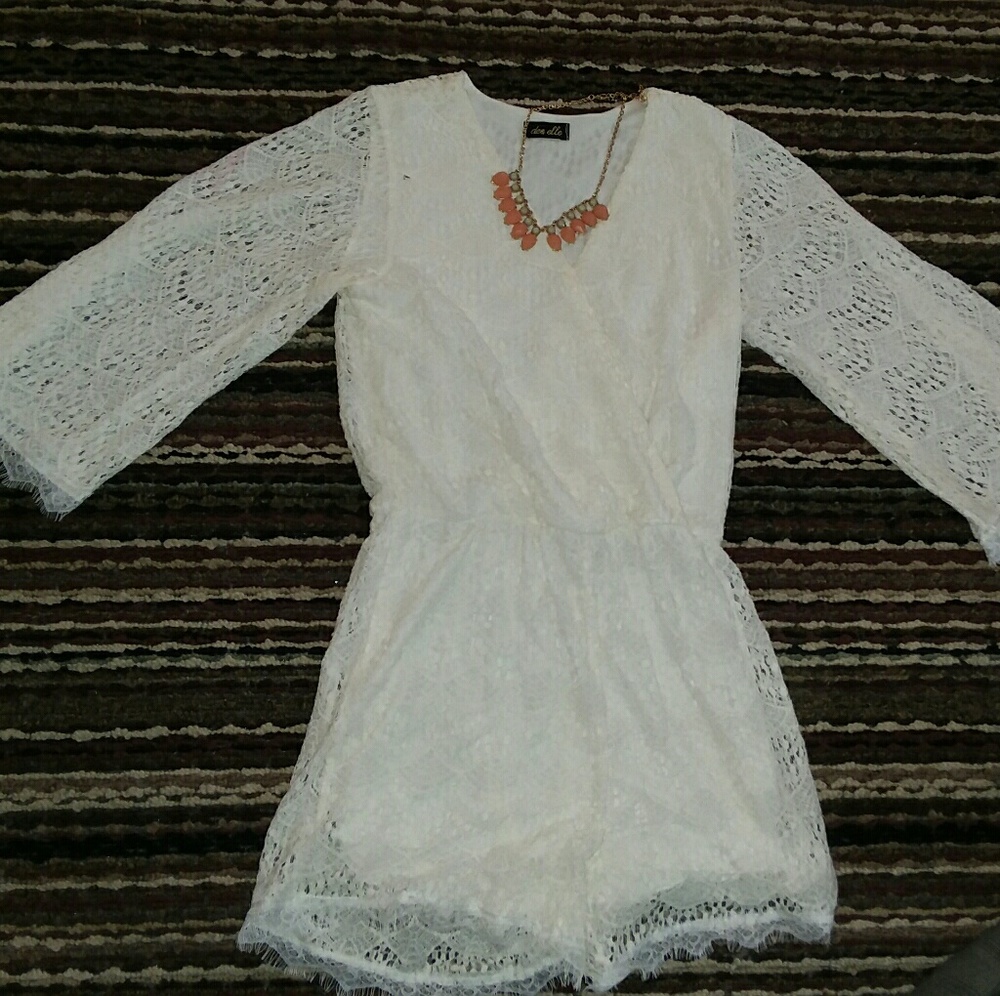 White lace romper